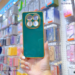 Ốp Xiaomi Redmi Note 14 Pro full màu bóng viền xi