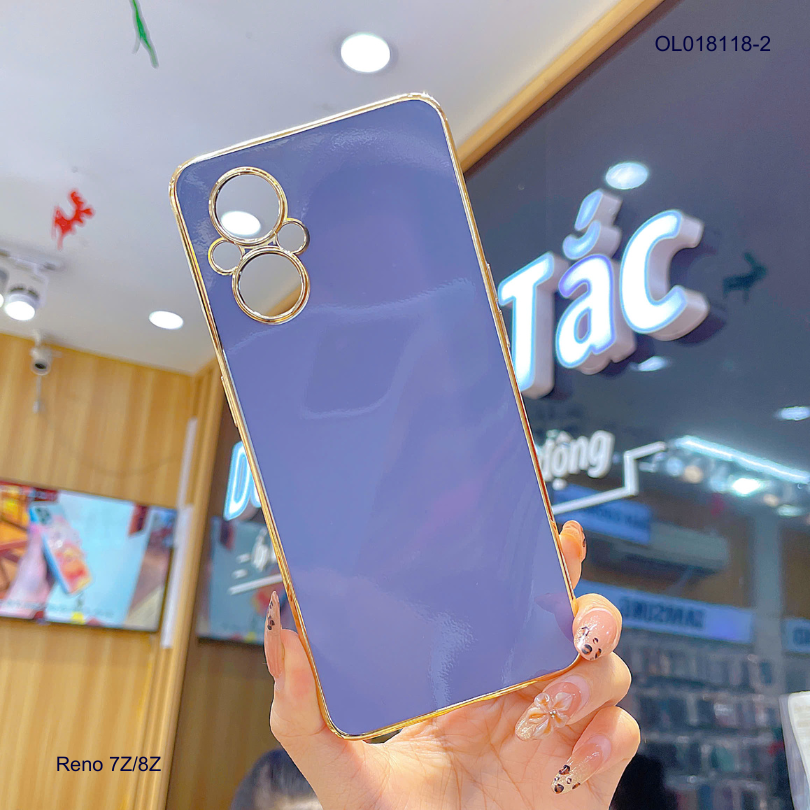 Ốp Reno 12 Pro full màu bóng viền xi