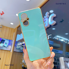 Ốp Reno 12 Pro full màu bóng viền xi