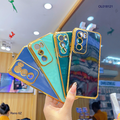 Ốp Reno 6Z full màu bóng viền xi