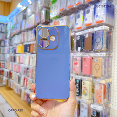Ốp Oppo A3x full màu bóng viền xi