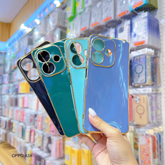 Ốp Oppo A3x full màu bóng viền xi