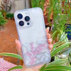 ** Ốp IP 13 6.1 lưng nhũ nước kim tuyến kèm charm