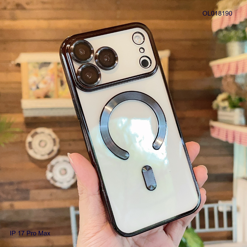 Ốp IP 17 Pro Max dẻo trong viền xi camera khoét táo