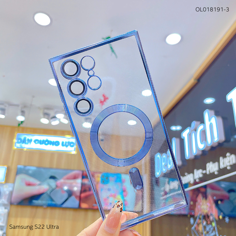 Ốp SS S22 Ultra dẻo trong viền xi camera khoét táo