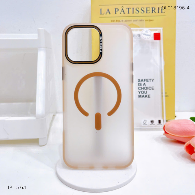 ** Ốp IP 15 6.1 Likgus lưng nhám Magsafe viền camera Focus