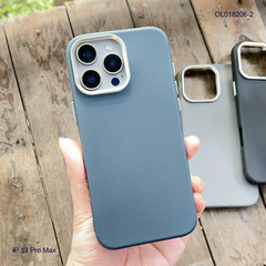 ** Ốp IP 13 Pro Max vân sần trơn camera bạc