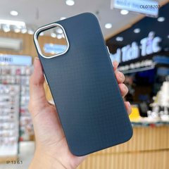 ** Ốp IP 13 6.1 vân sần trơn camera bạc