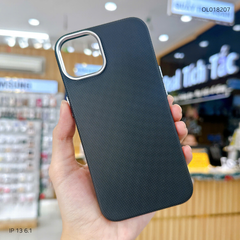 ** Ốp IP 13 6.1 vân sần trơn camera bạc