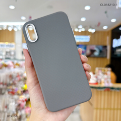 ** Ốp IP Xs Max vân sần trơn camera bạc