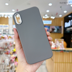 ** Ốp IP X/Xs vân sần trơn camera bạc