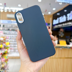 ** Ốp IP X/Xs vân sần trơn camera bạc