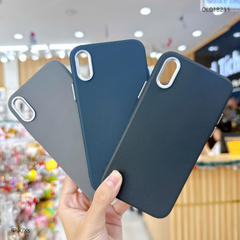 ** Ốp IP X/Xs vân sần trơn camera bạc