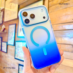 ** Ốp IP 17 Pro Max Kingbon lưng nhám magsafe loang màu đệm viền