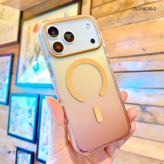 ** Ốp IP 17 Pro Max Kingbon lưng nhám magsafe loang màu đệm viền