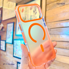 ** Ốp IP 17 Pro Max Kingbon lưng nhám magsafe loang màu đệm viền