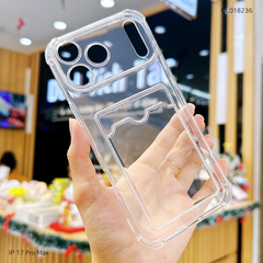 ** Ốp IP 17 Pro Max dẻo trong kèm ví card