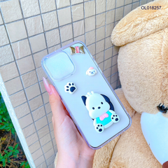 Ốp IP 15 Plus lưng trong kèm Popsocket cún Sanrio