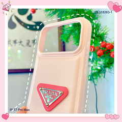 ** ỐP IP 17 Pro Max vân da phồng Prada