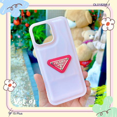 ** ỐP IP 15 Plus vân da phồng Prada