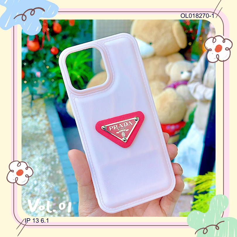 ** ỐP IP 13 6.1 vân da phồng Prada