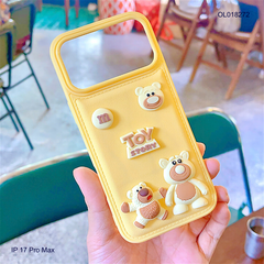 ** Ốp IP 17 Pro Max vân da phồng charm nổi Toy Story