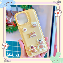 ** Ốp IP 15 6.1 vân da phồng charm nổi Toy Story