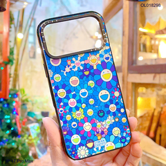 ** Ốp IP 17 Pro Max hoa mặt cười xanh dương