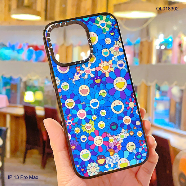 ** Ốp IP 13 Pro Max hoa mặt cười xanh dương