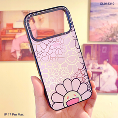 ** Ốp IP 17 Pro Max hoa mặt cười hồng