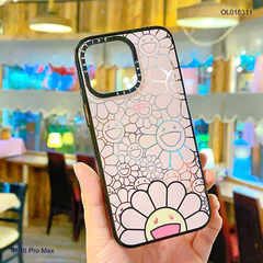** Ốp IP 16 Pro Max hoa mặt cười hồng