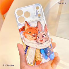 ** Ốp IP 17 Pro Max viền dẻo cáo và thỏ