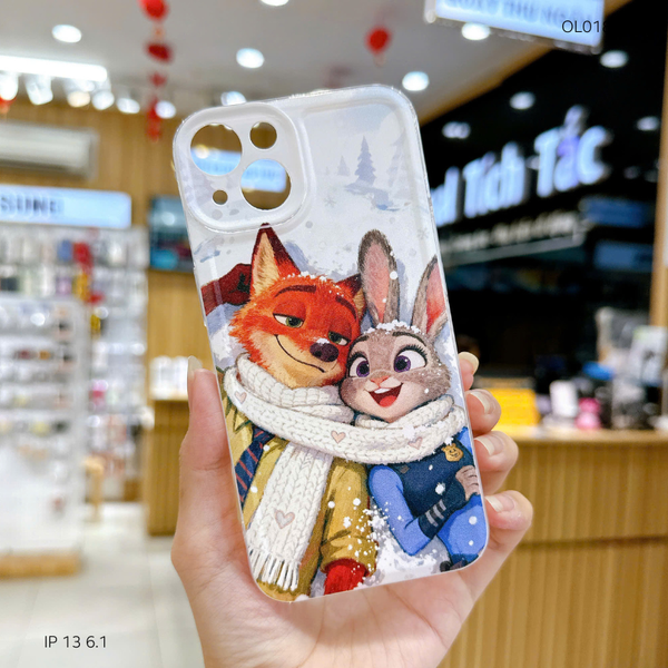 ** Ốp IP 13 6.1 viền dẻo cáo và thỏ
