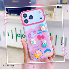 ** Ốp IP 17 Pro Max dẻo charm nổi giá đỡ gương rời