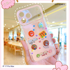 ** Ốp IP 17 Pro Max dẻo charm nổi giá đỡ gương rời