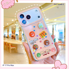 ** Ốp IP 17 Pro Max dẻo charm nổi giá đỡ gương rời