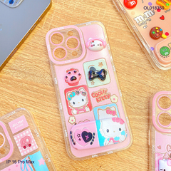 ** Ốp IP 15 Pro Max dẻo charm nổi giá đỡ gương rời