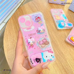 ** Ốp IP 13 6.1 dẻo charm nổi giá đỡ gương rời