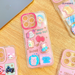 ** Ốp IP 12 Pro Max dẻo charm nổi giá đỡ gương rời