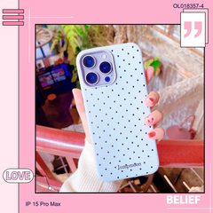 Ốp IP 15 Pro Max vân sần chấm bi trơn