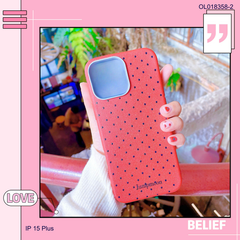 Ốp IP 15 Plus vân sần chấm bi trơn