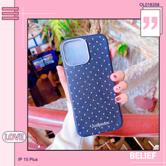 Ốp IP 15 Plus vân sần chấm bi trơn