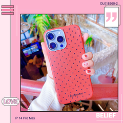 Ốp IP 14 Pro Max vân sần chấm bi trơn