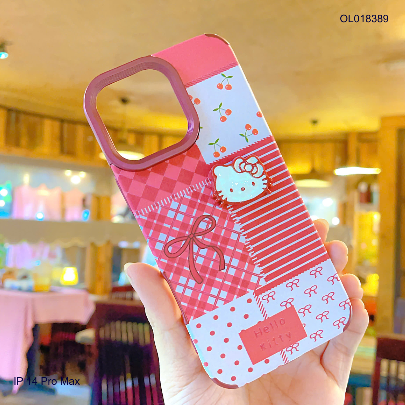 ** Ốp IP 14 Pro Max vân da viền camera xi