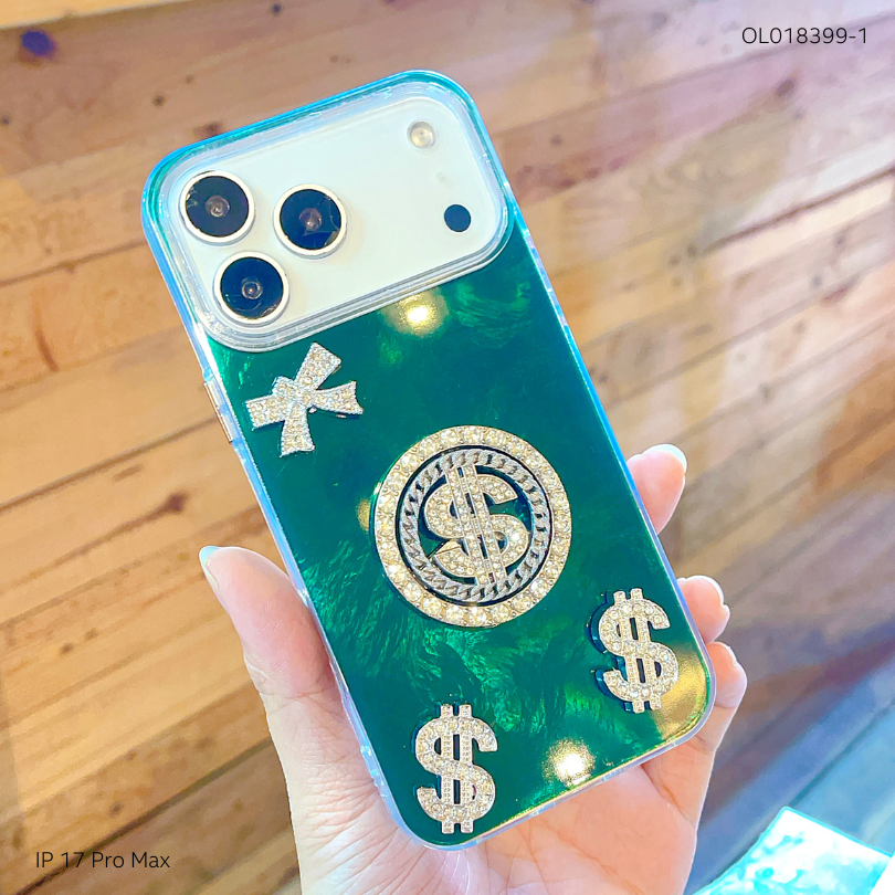 ** Ốp IP 17 Pro Max vân đá đồng tiền xoay