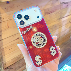 ** Ốp IP 17 Pro Max vân đá đồng tiền xoay