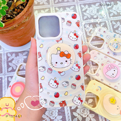 ** Ốp IP 13/14 dẻo vân sóng nhiều hình kèm popsocket