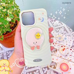 ** Ốp IP 11 6.1 dẻo vân sóng nhiều hình kèm popsocket