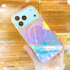 ** Ốp IP 17 Pro Max lưng cứng màu gradient kim tuyến magsafe
