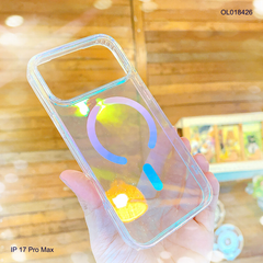 ** Ốp IP 17 Pro Max lưng cứng màu gradient kim tuyến magsafe